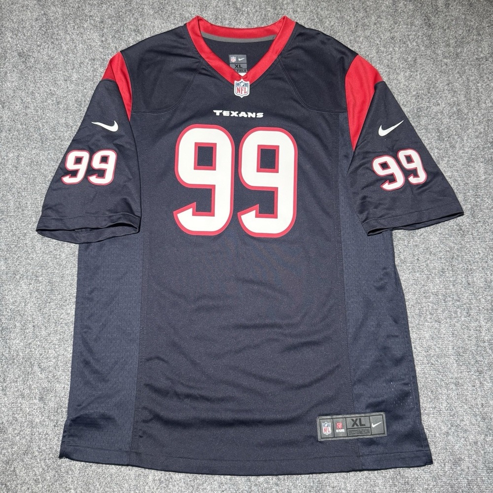 Houston Texans Jersey Mens XL Blue NFL Football J.J. Watt 99 Nike On Field Shirt